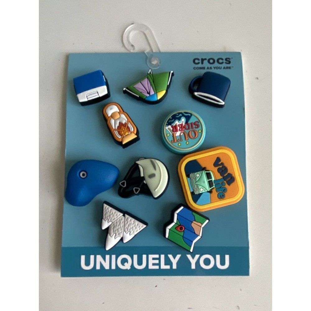 10‎ Pack Crocs Jibbitz Outsider Van Camp Life NEW